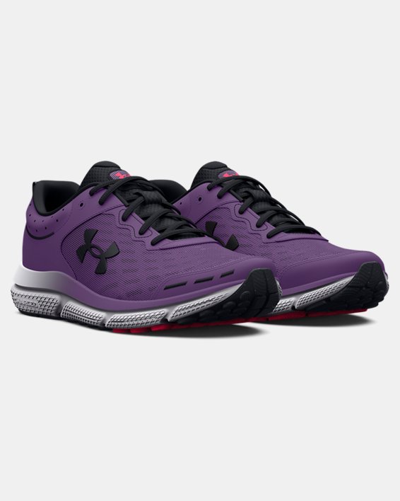 Women's UA Charged Assert 10 Running Shoes, Purple, pdpMainDesktop image number 3